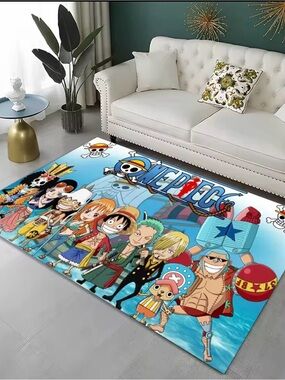 (120 x 160 cm)Zoro One P-Piece Cartoon Anime Carpet Rug for Playroom Bedroom